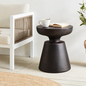 wohnli-moebel-suche-800000719914-1 BEISTELLTISCH Beton schwarz rund 45 cm Mincio Stein Beliani Möbel > Tische > Beistelltische Schwarz