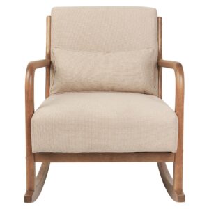 wohnli-moebel-suche-800000719990-1 SCHAUKELSESSEL Stoff Beige Skovde Textil Beliani Möbel > Sessel > Relaxsessel Beige
