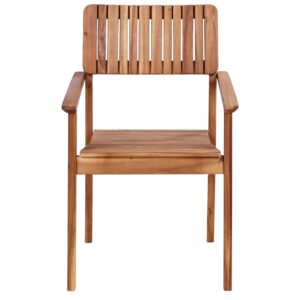 wohnli-moebel-suche-800000720003-1 GARTENSTUHL 2er-Set Holz Heller Holzfarbton Agello Holz Beliani Garten & Outdoor > Gartenmöbel > Gartenstühle Braun