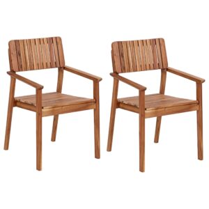 wohnli-moebel-suche-800000720003 Wohnli Möbelsuche - GARTENSTUHL 2er-Set Holz Heller Holzfarbton Agello