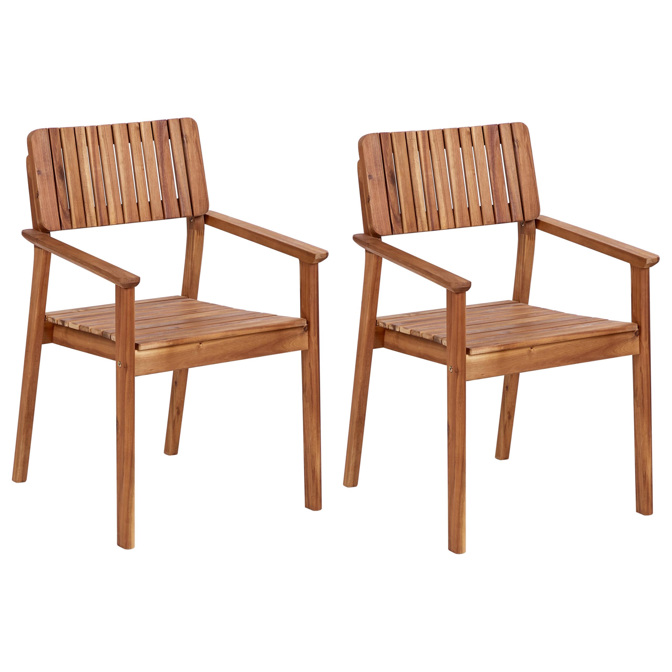 wohnli-moebel-suche-800000720003 Wohnli Möbelsuche - GARTENSTUHL 2er-Set Holz Heller Holzfarbton Agello