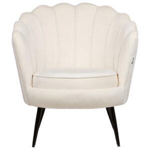 wohnli-moebel-suche-800000720010-1 SESSEL Samtstoff Cremeweiß Lovikka Textil Beliani Möbel > Sessel > Polstersessel Weiß