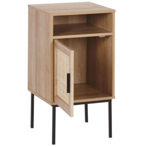 wohnli-moebel-suche-800000720014-1 NACHTTISCH Rattan heller Holzfarbton Pasco Holzwerkstoff Beliani Möbel > Kommoden & Schubladenschränke > Nachttische Braun