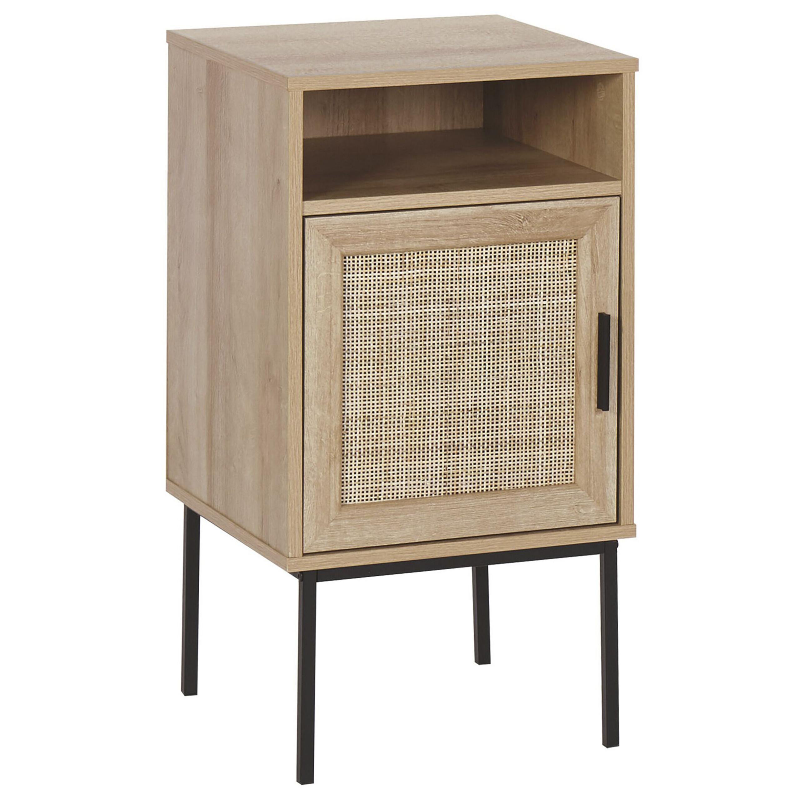 wohnli-moebel-suche-800000720014 Wohnli Möbelsuche - NACHTTISCH Rattan heller Holzfarbton Pasco