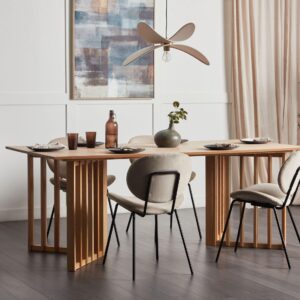 wohnli-moebel-suche-800000720115-1 ESSTISCH Holz hellbraun 200/100 cm Leandra Holzwerkstoff Beliani Möbel > Tische > Esstische Braun