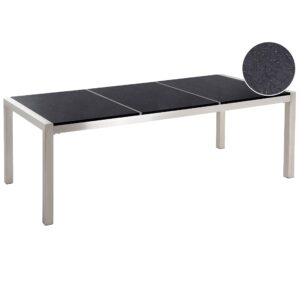 wohnli-moebel-suche-800000721525 Wohnli Möbelsuche - GARTENTISCH Edelstahl/Naturstein schwarz poliert 220/100 cm Grosseto
