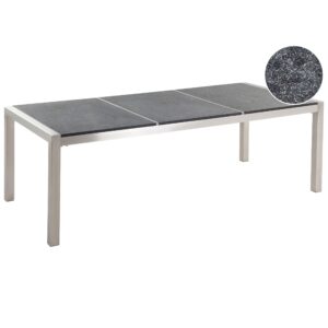 wohnli-moebel-suche-800000721533 Wohnli Möbelsuche - GARTENTISCH Edelstahl/Naturstein schwarz geflammt 220/100 cm Grosseto