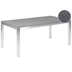 wohnli-moebel-suche-800000721621 Wohnli Möbelsuche - GARTENTISCH Edelstahl/Granit grau poliert 180/90 cm einteilige Tischplatte Grosseto
