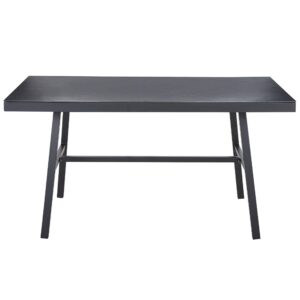 wohnli-moebel-suche-800000721702-1 GARTENTISCH Aluminium schwarz 150/90 cm Canetto Metall Beliani Garten & Outdoor > Gartenmöbel > Gartentische Schwarz