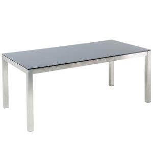 Wohnli Möbelsuche - GARTENTISCH Glas schwarz 180/90 cm Grosseto