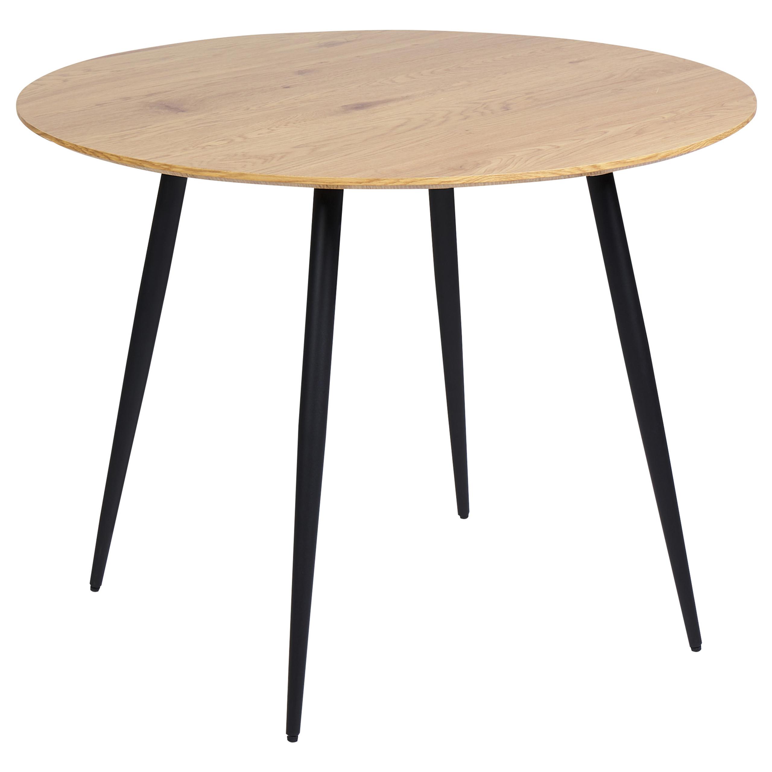 wohnli-moebel-suche-800000721733 Wohnli Möbelsuche - ESSTISCH heller Holzfarbton/schwarz 100 cm rund Bjorka