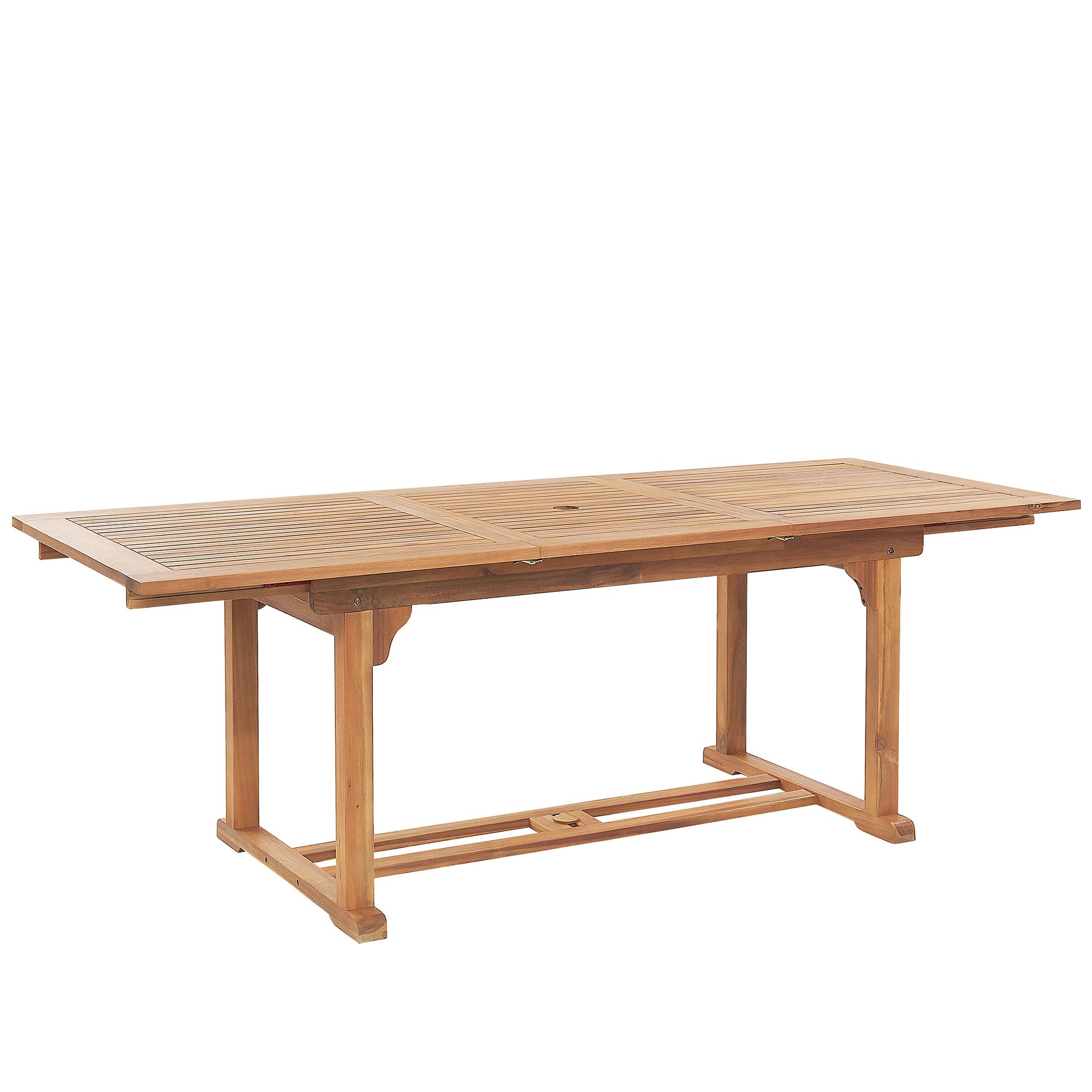 wohnli-moebel-suche-800000721737 Wohnli Möbelsuche - GARTENTISCH Akazienholz hellbraun 160/220/90 cm ausziehbar Java