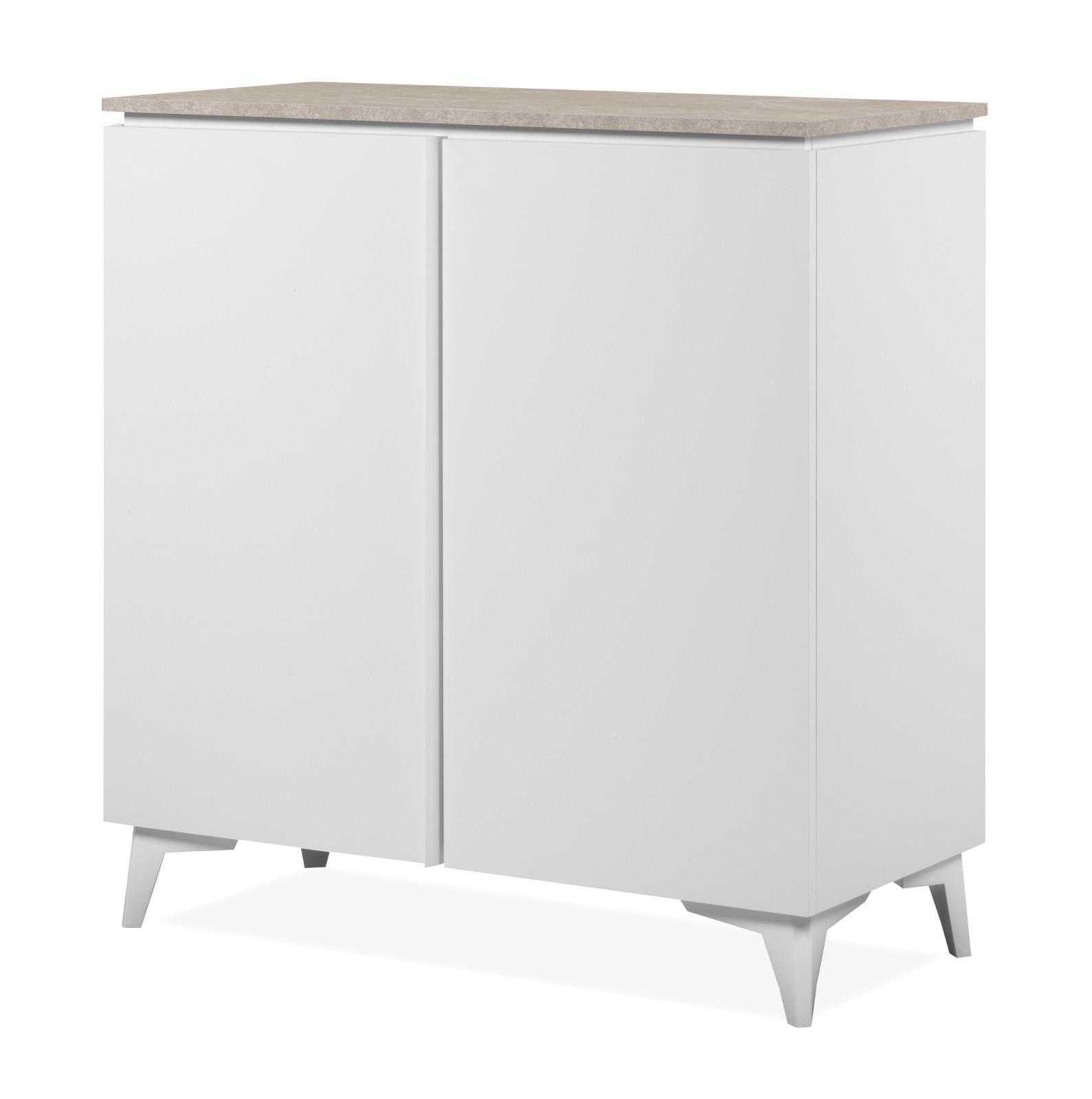 wohnli-moebel-suche-800000725609 Wohnli Möbelsuche - KOMMODE weiß mit Sandstein 88 x 92 cm