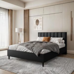 wohnli-moebel-suche-800000727243-1 POLSTERBETT Stella 166/211/108 schwarz/schwarz Textil Beautysofa Möbel > Betten > Polsterbetten Schwarz