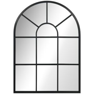 wohnli-moebel-suche-800000734254 Wohnli Möbelsuche - WANDSPIEGEL Fensterspiegel 70 x 50 cm Dekorativ Spiegel mit Metallrahmen Schwarz