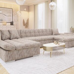 wohnli-moebel-suche-800000734786-1 WOHNLANDSCHAFTEN Alia Premium Textil MIRJAN24 Möbel > Sofas & Couches > Wohnlandschaften > Wohnlandschaften U-Form Beige