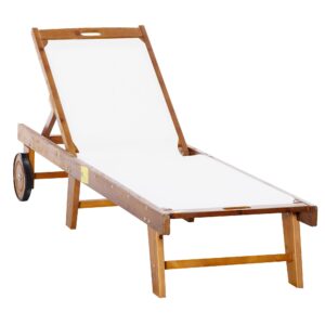 wohnli-moebel-suche-800000736472 Wohnli Möbelsuche - SONNENLIEGE Relaxliege Gartenliege verstellbar Holz Textil Natur+Weiß