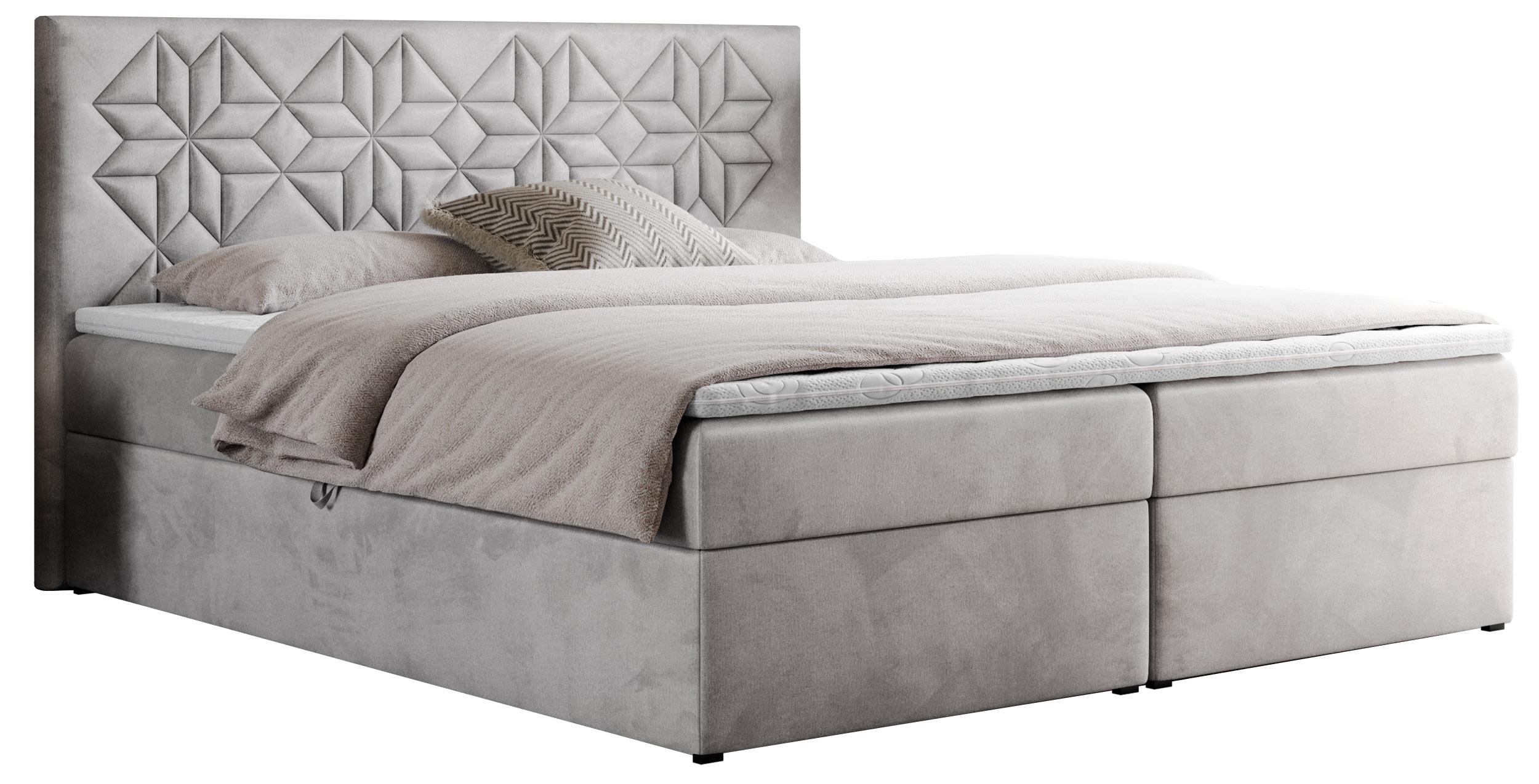 wohnli-moebel-suche-800000738868 Wohnli Möbelsuche - BOXBETT LEILA 120/200 Hellgrau Velvet - H4