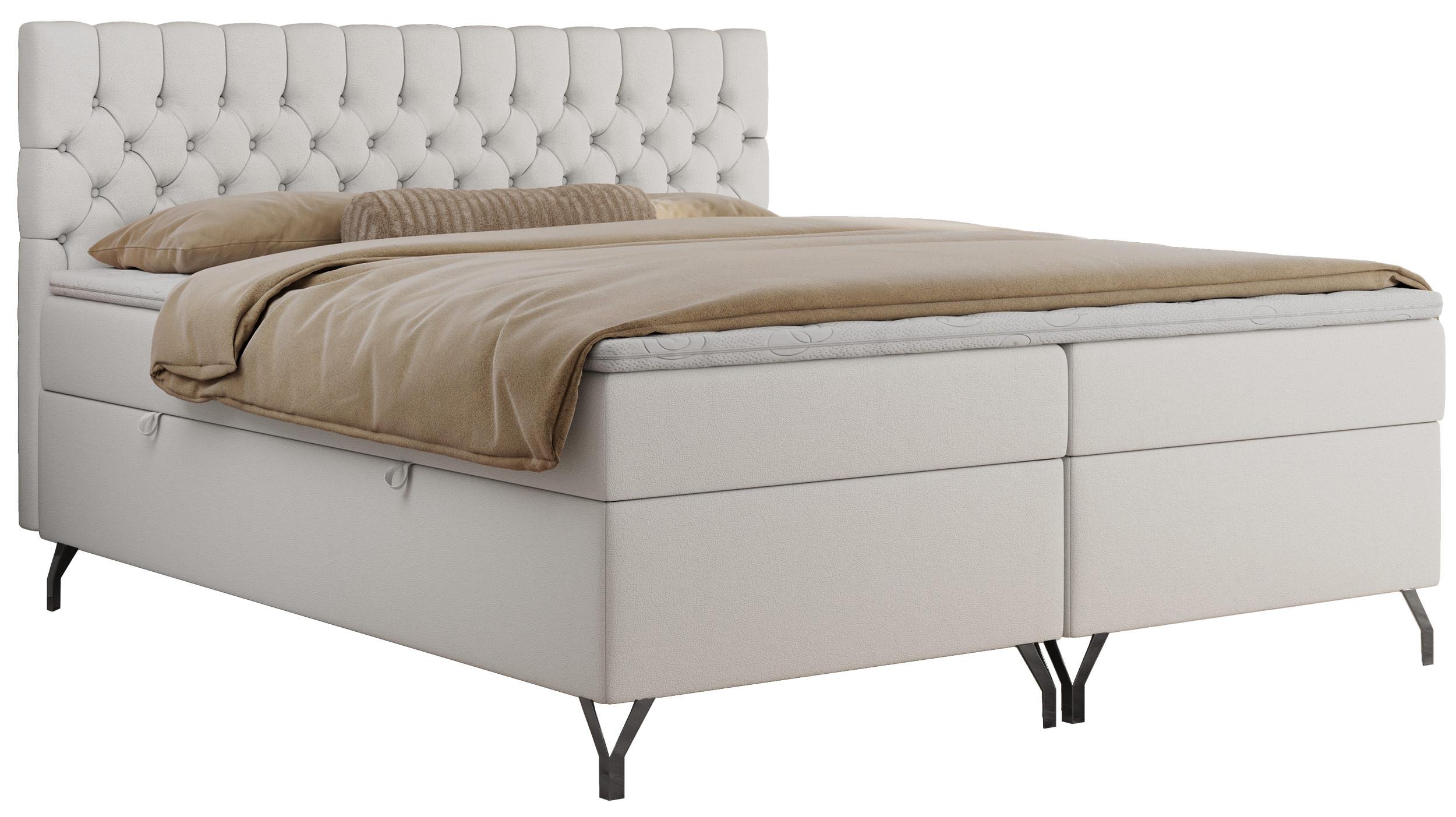 wohnli-moebel-suche-800000739025 Wohnli Möbelsuche - BOXBETT GRIMALDI 120/200 Weiß Kunstleder - H4