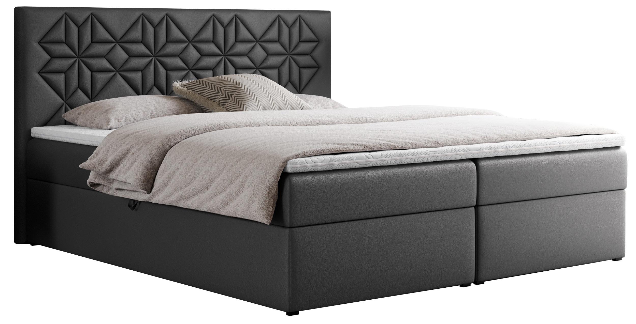 wohnli-moebel-suche-800000739055 Wohnli Möbelsuche - BOXBETT LEILA 120/200 Dunkelgrau Kunstleder - H4