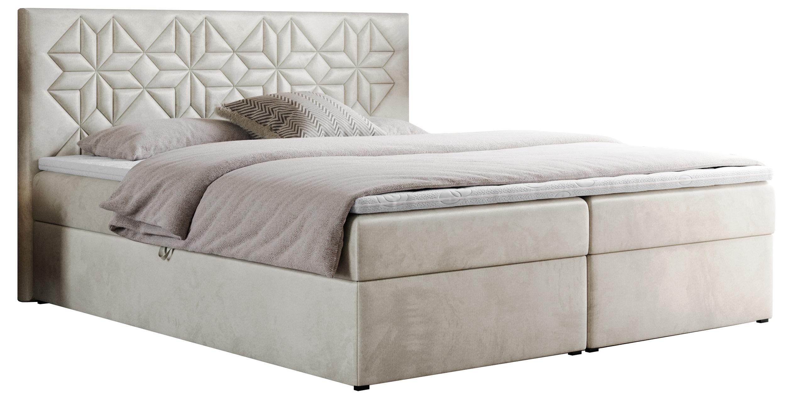 wohnli-moebel-suche-800000739067 Wohnli Möbelsuche - BOXBETT LEILA 200/200 Beige Velvet - H4