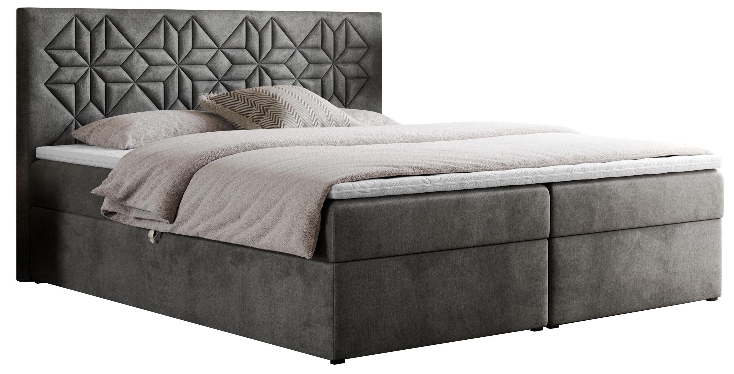 wohnli-moebel-suche-800000739149 Wohnli Möbelsuche - BOXBETT LEILA 140/200 Dunkelgrau Velvet - H3
