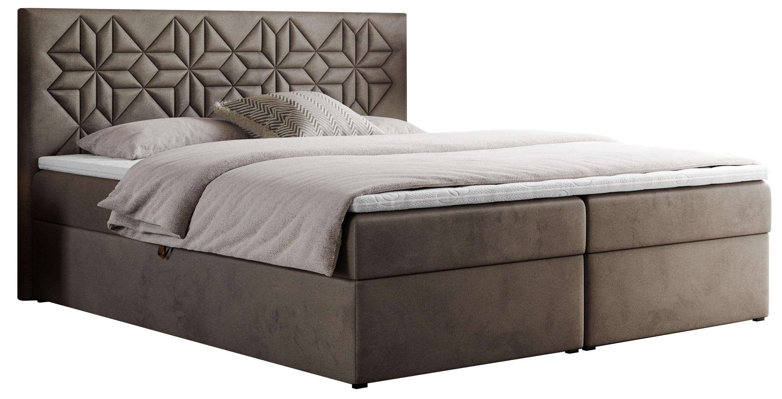 wohnli-moebel-suche-800000739170 Wohnli Möbelsuche - BOXBETT LEILA 160/200 Braun Velvet - H4