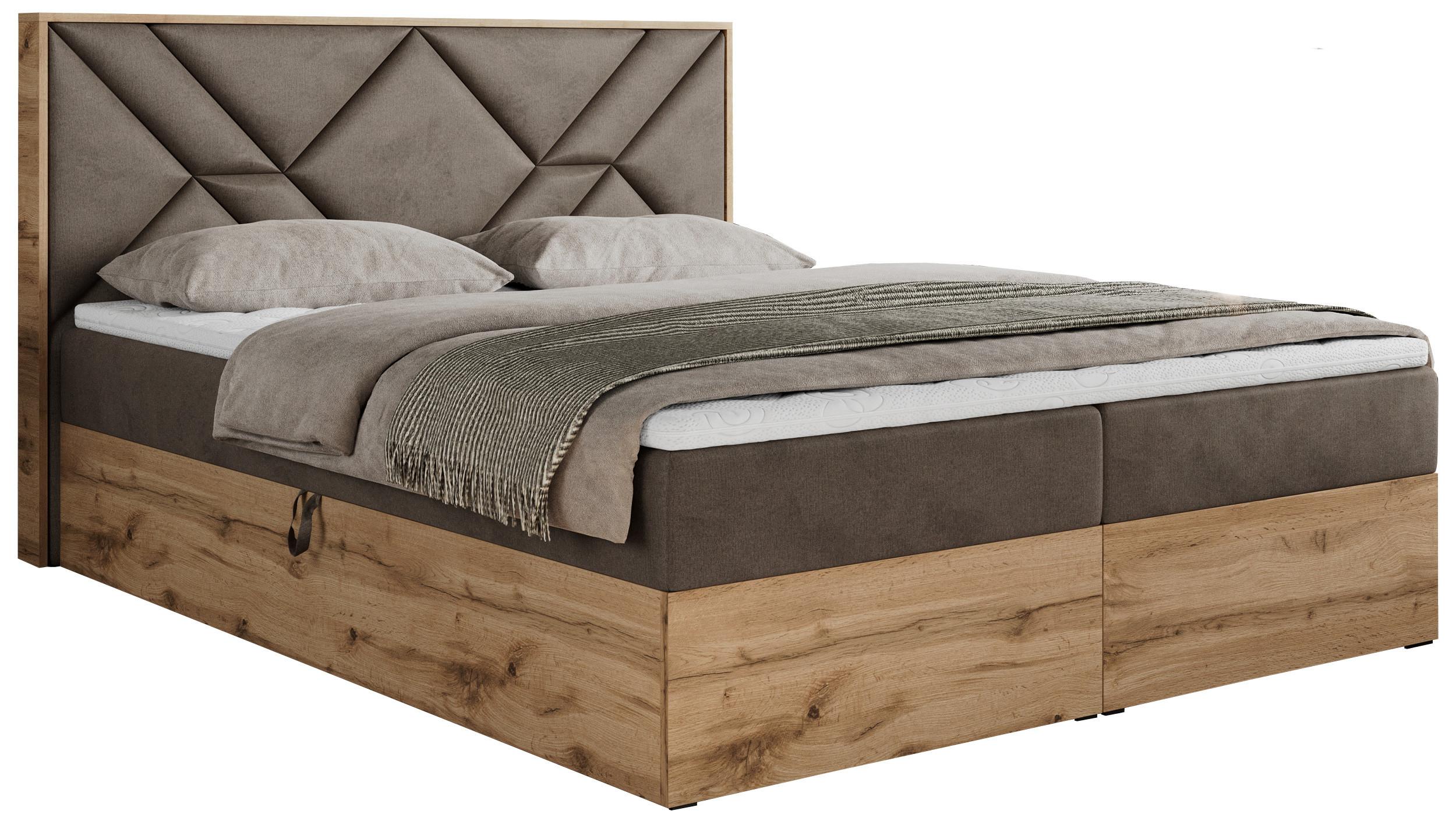 Wohnli Möbelsuche - BOXBETT GUNAR - 180/200 Braun Velvet - H4