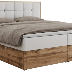 Wohnli Möbelsuche - BOXBETT ALBERO 1 - 140/200 Weiß Kunstleder - H4
