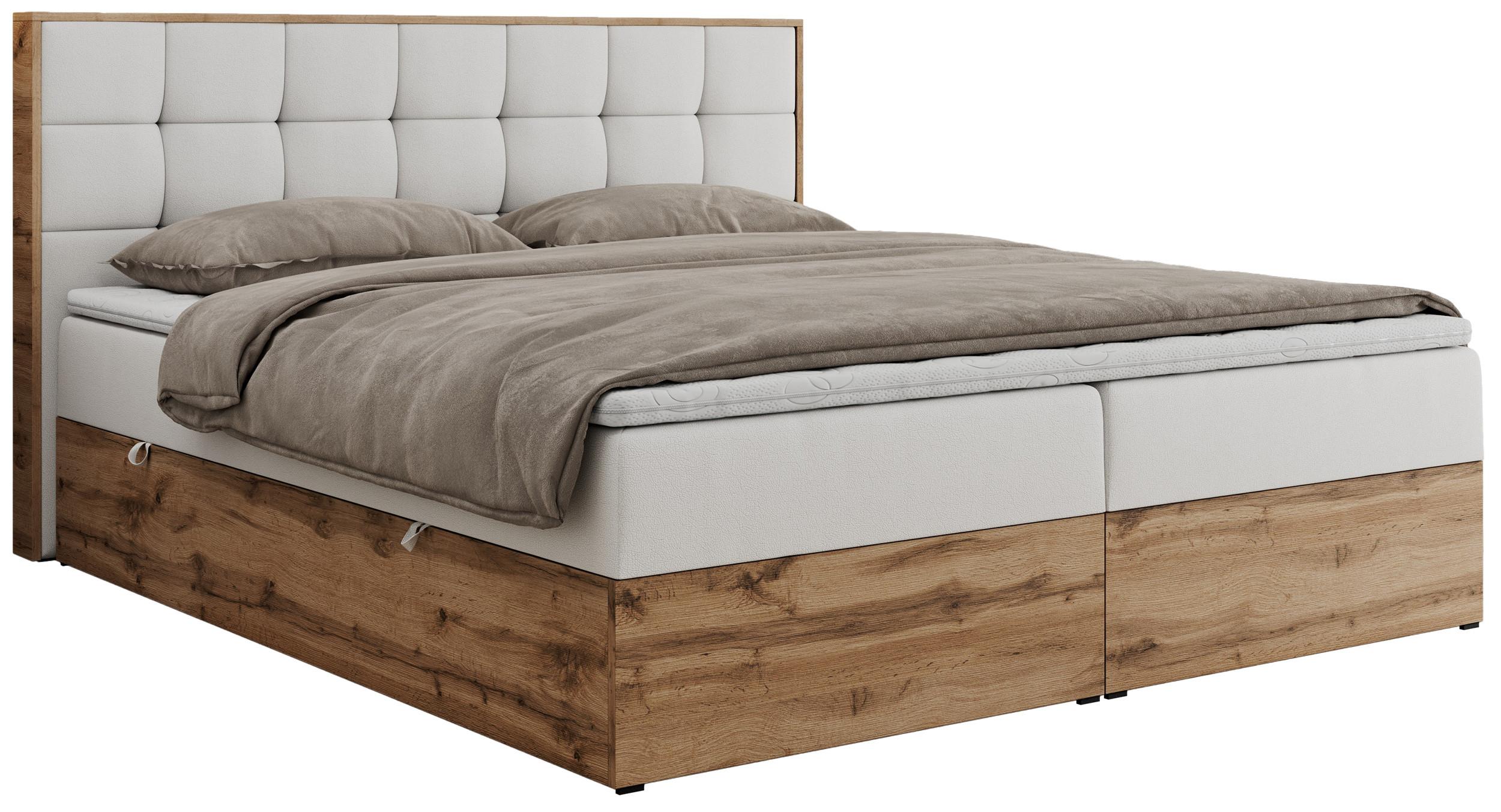 Wohnli Möbelsuche - BOXBETT ALBERO 1 - 120/200 Weiß Kunstleder - H3