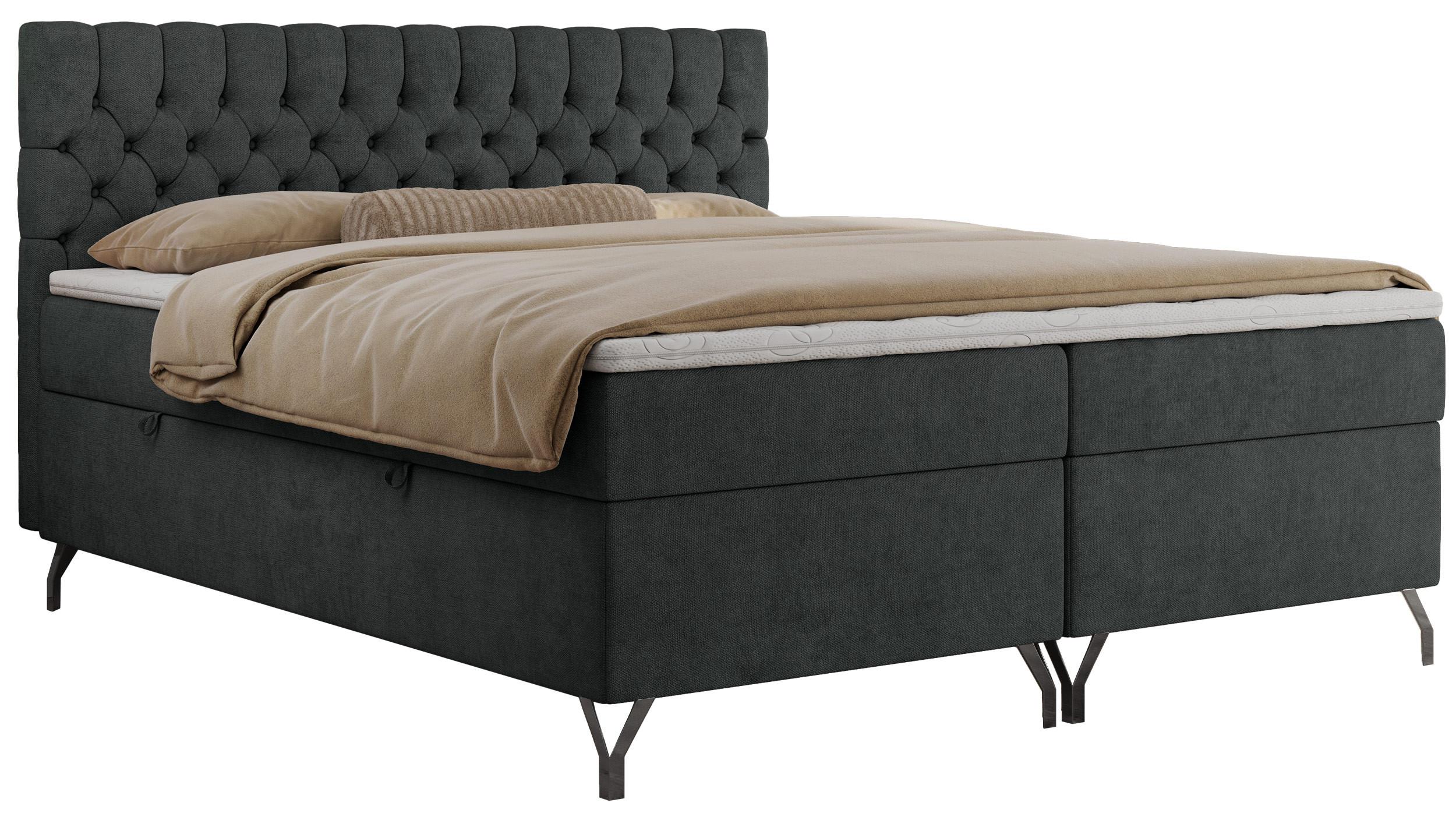 wohnli-moebel-suche-800000739453 Wohnli Möbelsuche - BOXBETT GRIMALDI 140/200 Dunkelgrau Struktur - H3