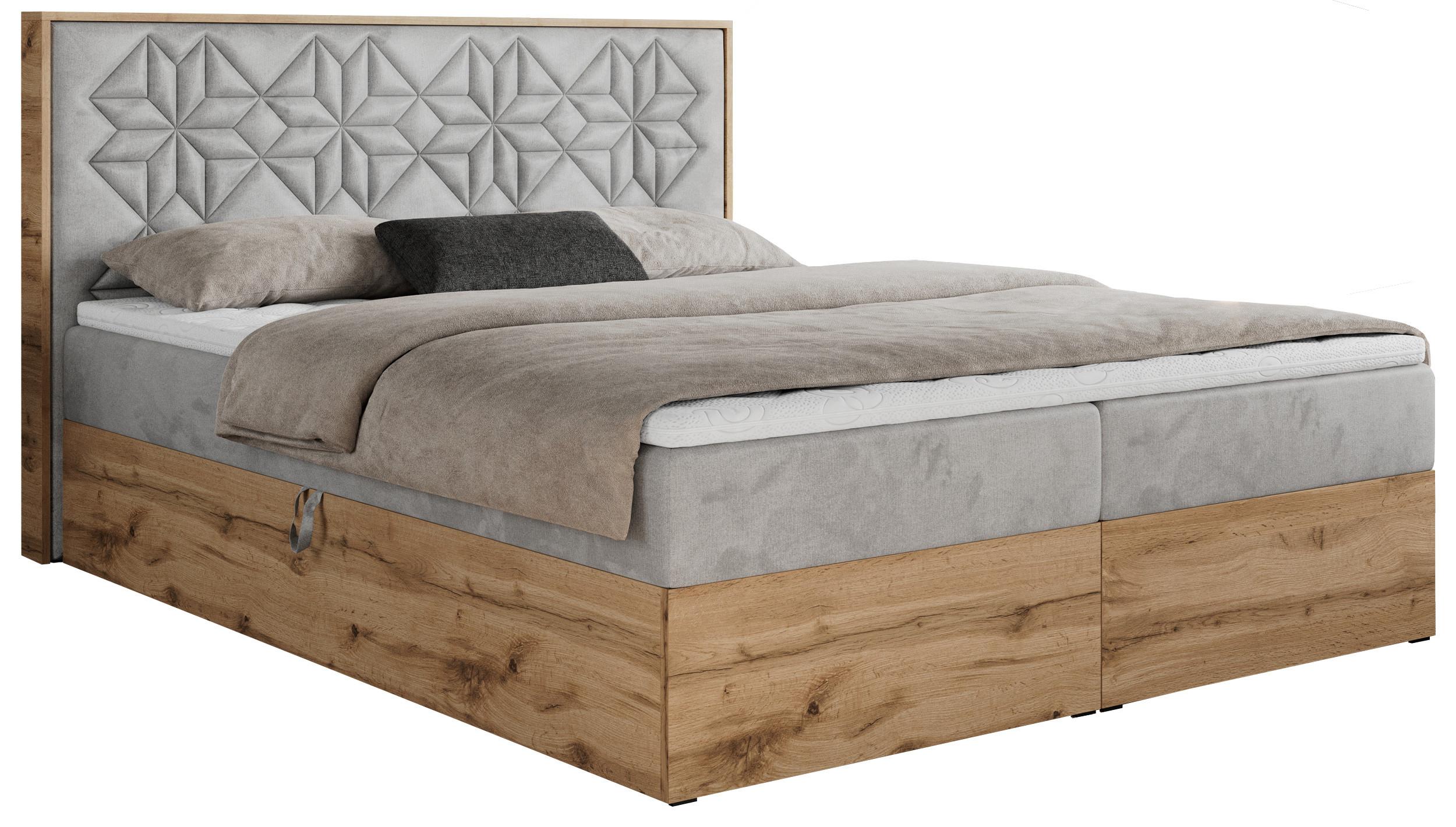 wohnli-moebel-suche-800000739455 Wohnli Möbelsuche - BOXBETT NESSI - 160/200 Hellgrau Velvet - H3