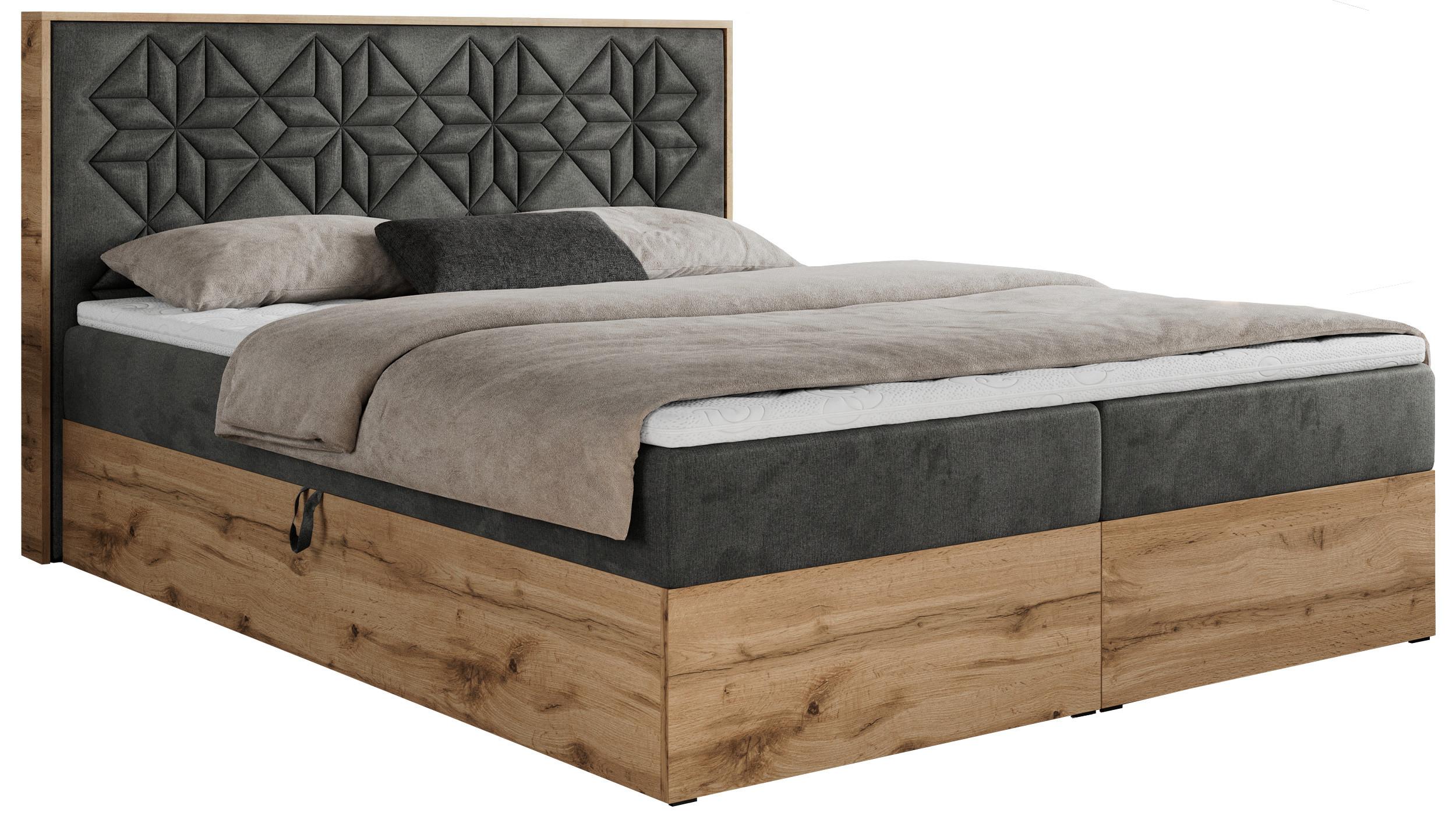 wohnli-moebel-suche-800000739513 Wohnli Möbelsuche - BOXBETT NESSI - 140/200 Dunkelgrau Velvet - H3