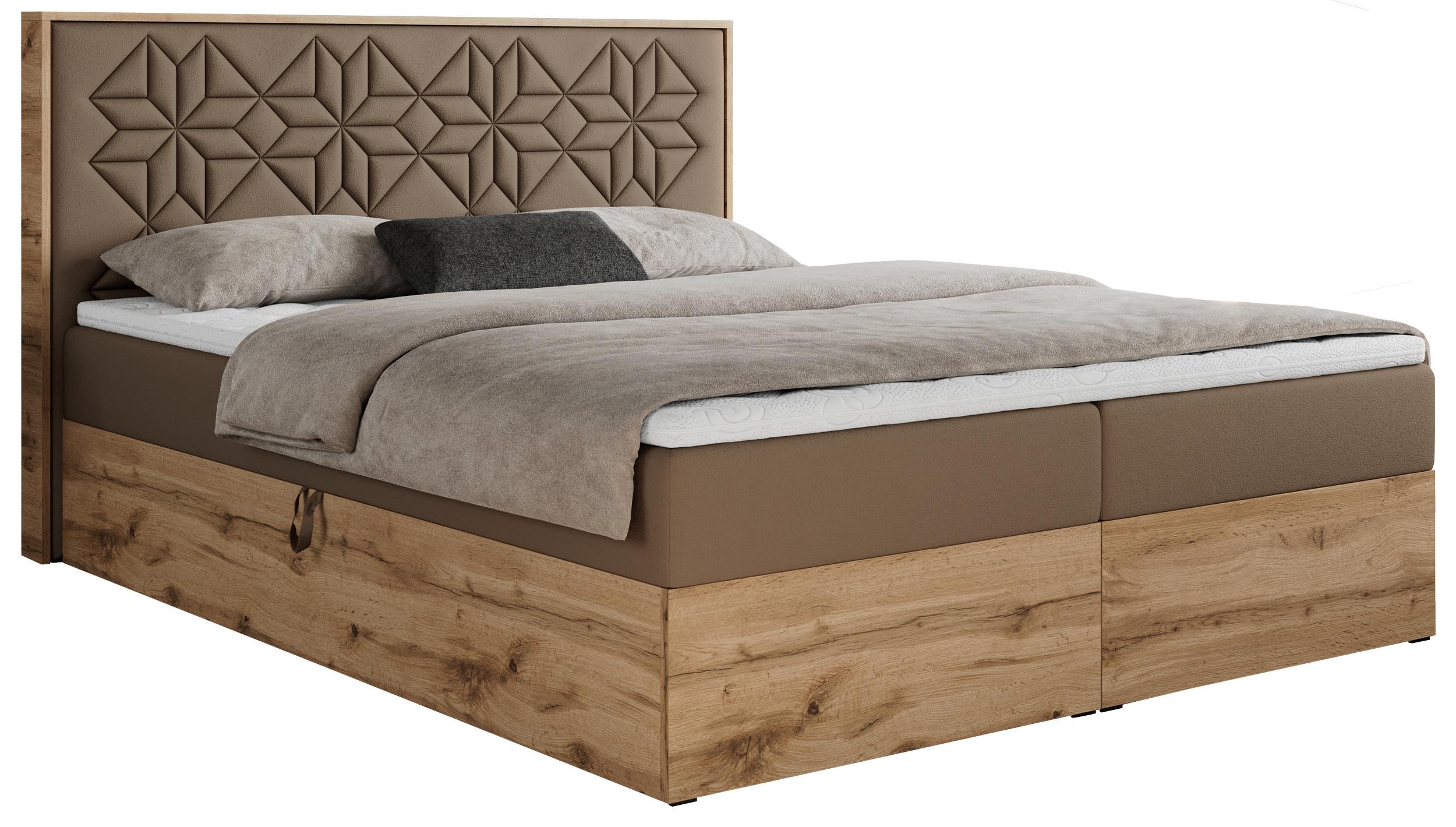 wohnli-moebel-suche-800000739529 Wohnli Möbelsuche - BOXBETT NESSI - 140/200 Braun Kunstleder - H3