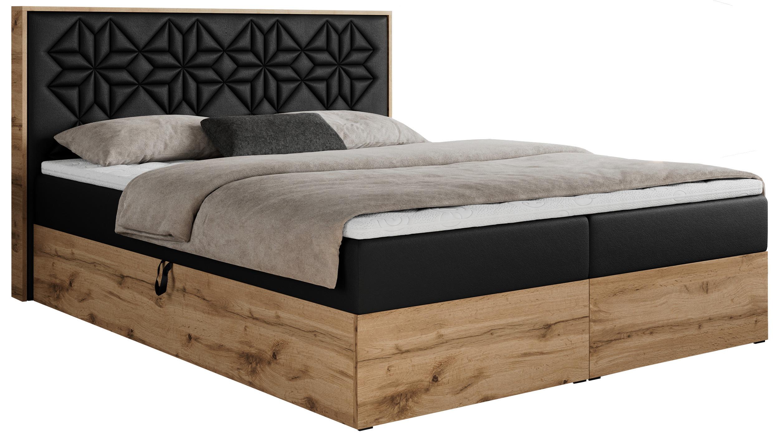 wohnli-moebel-suche-800000739579 Wohnli Möbelsuche - BOXBETT NESSI - 160/200 Schwarz Kunstleder - H3