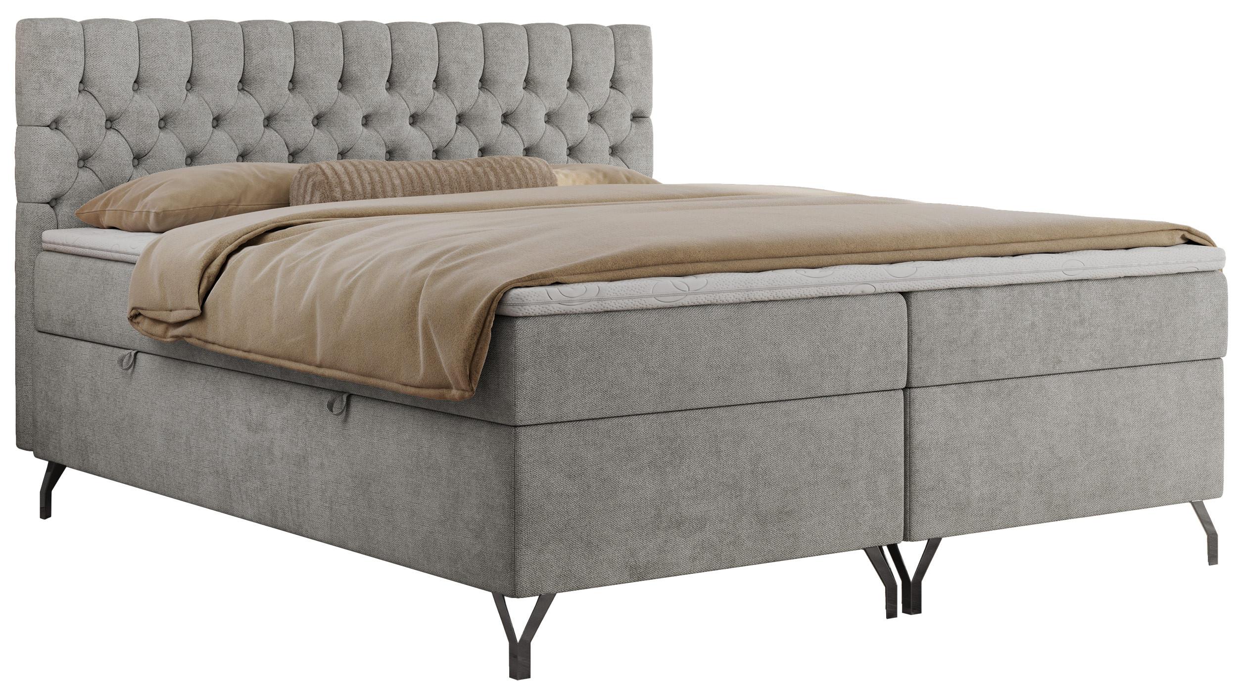 wohnli-moebel-suche-800000739611 Wohnli Möbelsuche - BOXBETT GRIMALDI 120/200 Hellgrau Struktur - H3