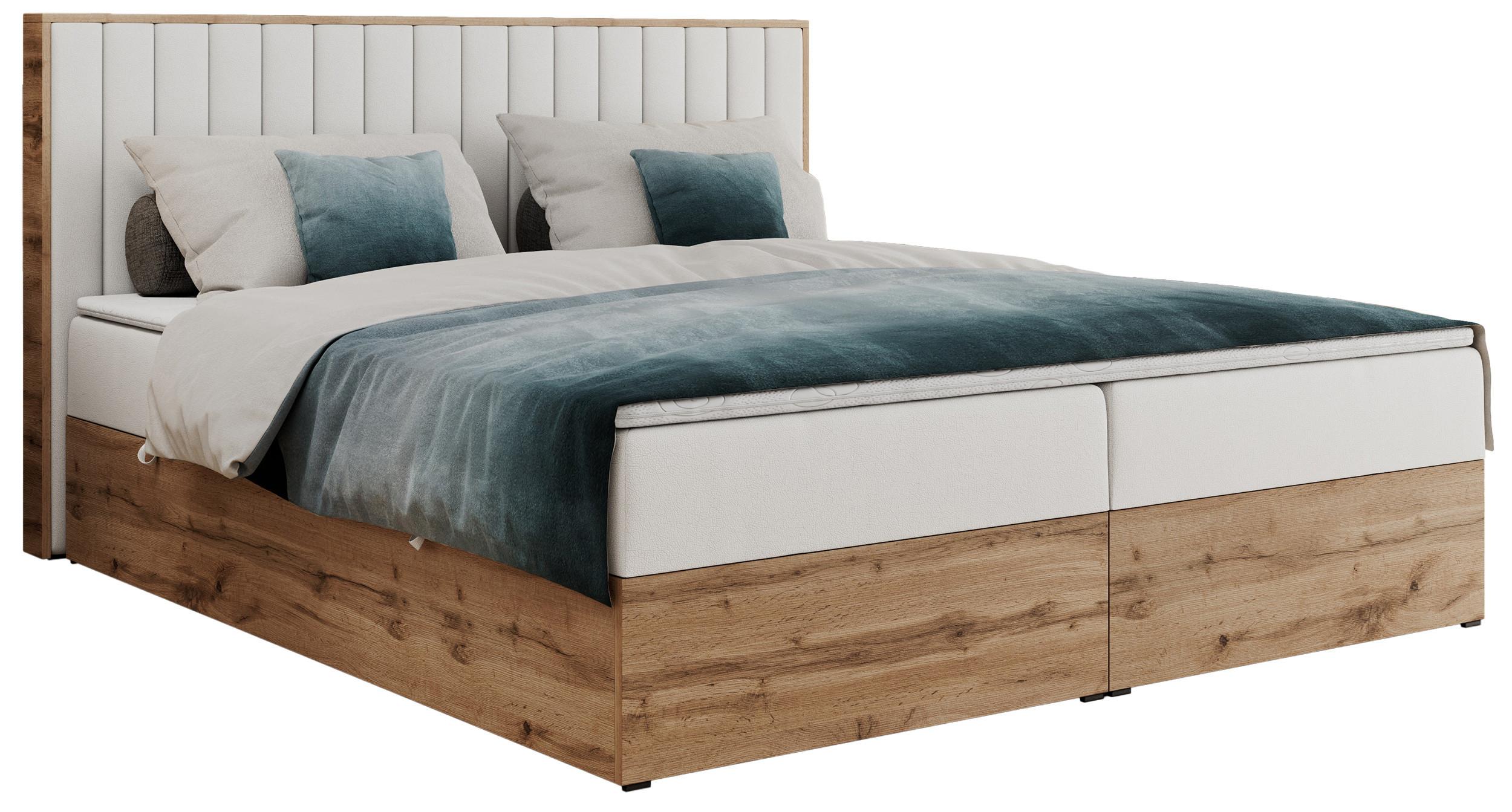 wohnli-moebel-suche-800000739633 Wohnli Möbelsuche - BOXBETT ALBERO 4 - 140/200 Weiß Kunstleder - H3