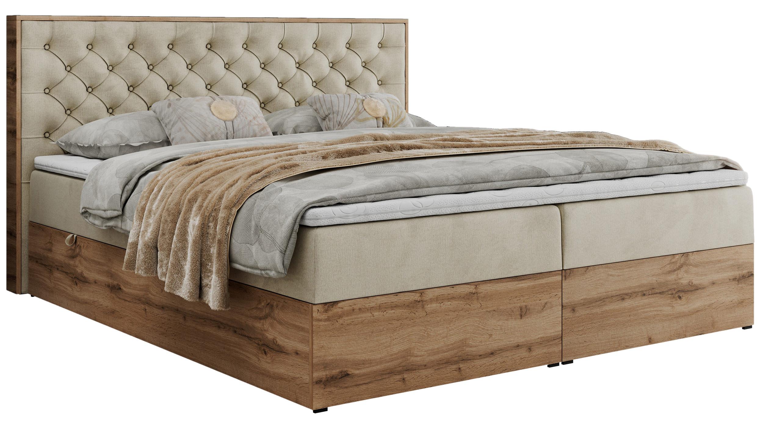 wohnli-moebel-suche-800000739737 Wohnli Möbelsuche - BOXBETT ALBERO 3 - 160/200 Beige Velvet - H3