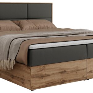 Wohnli Möbelsuche - BOXBETT ALBERO 2 - 180/200 Dunkelgrau Kunstleder - H3