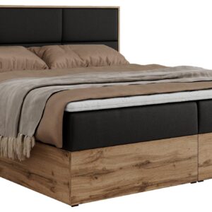Wohnli Möbelsuche - BOXBETT ALBERO 2 - 140/200 Schwarz Kunstleder - H4