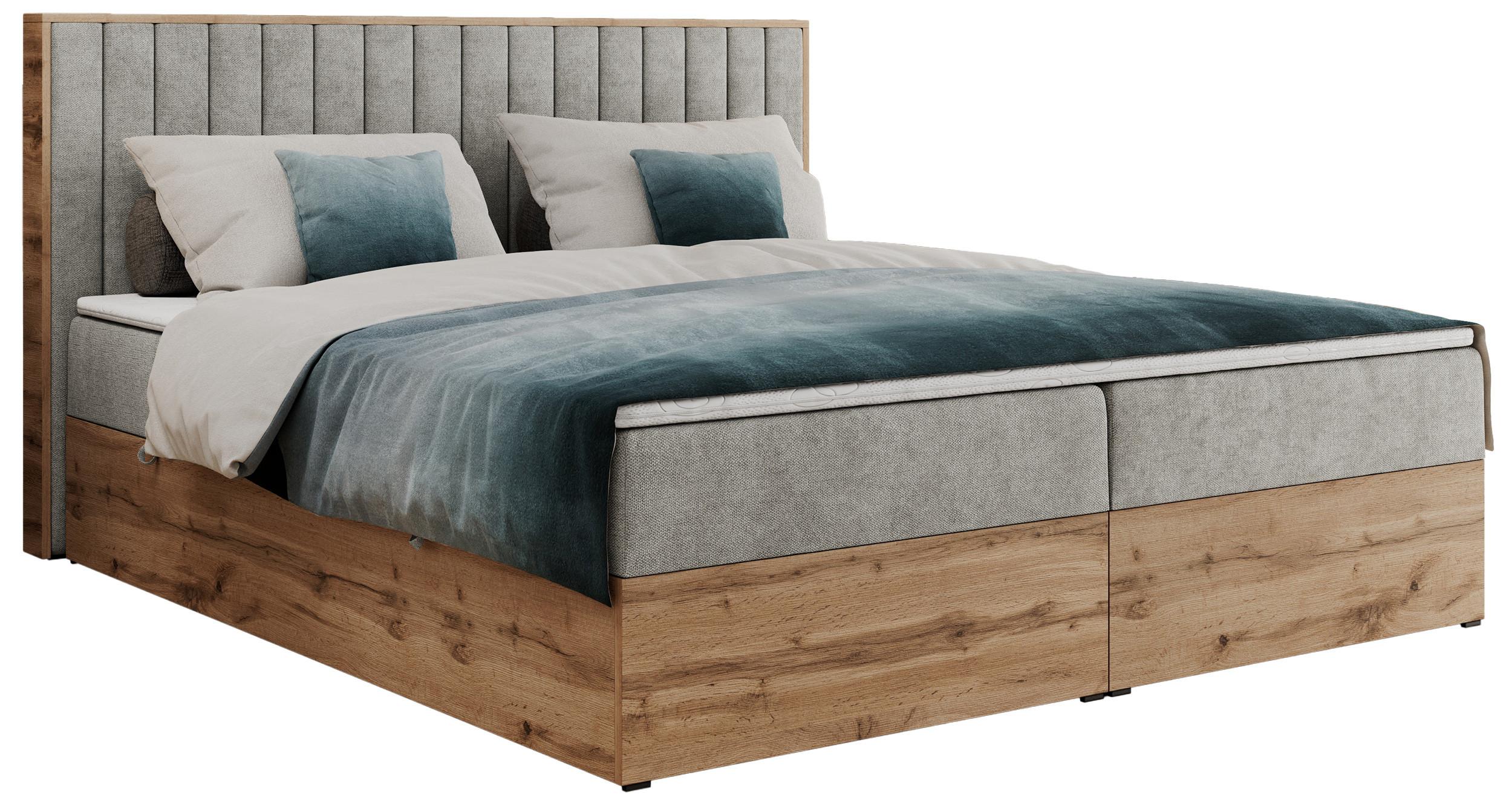 wohnli-moebel-suche-800000739809 Wohnli Möbelsuche - BOXBETT ALBERO 4 - 200/200 Hellgrau Struktur - H4