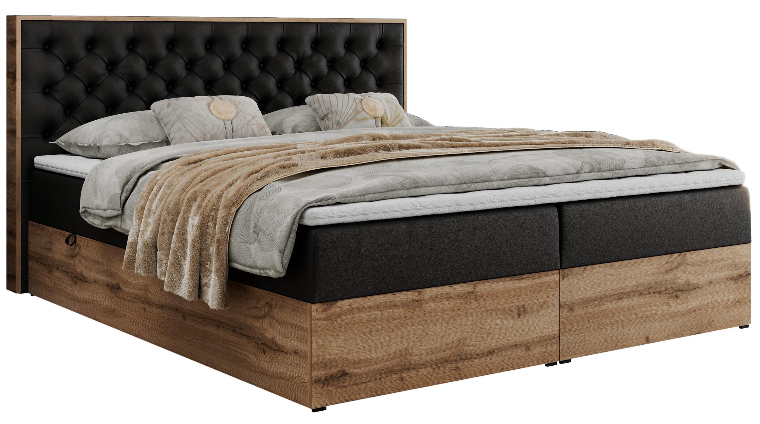 wohnli-moebel-suche-800000739916 Wohnli Möbelsuche - BOXBETT ALBERO 3 - 120/200 Schwarz Kunstleder - H4