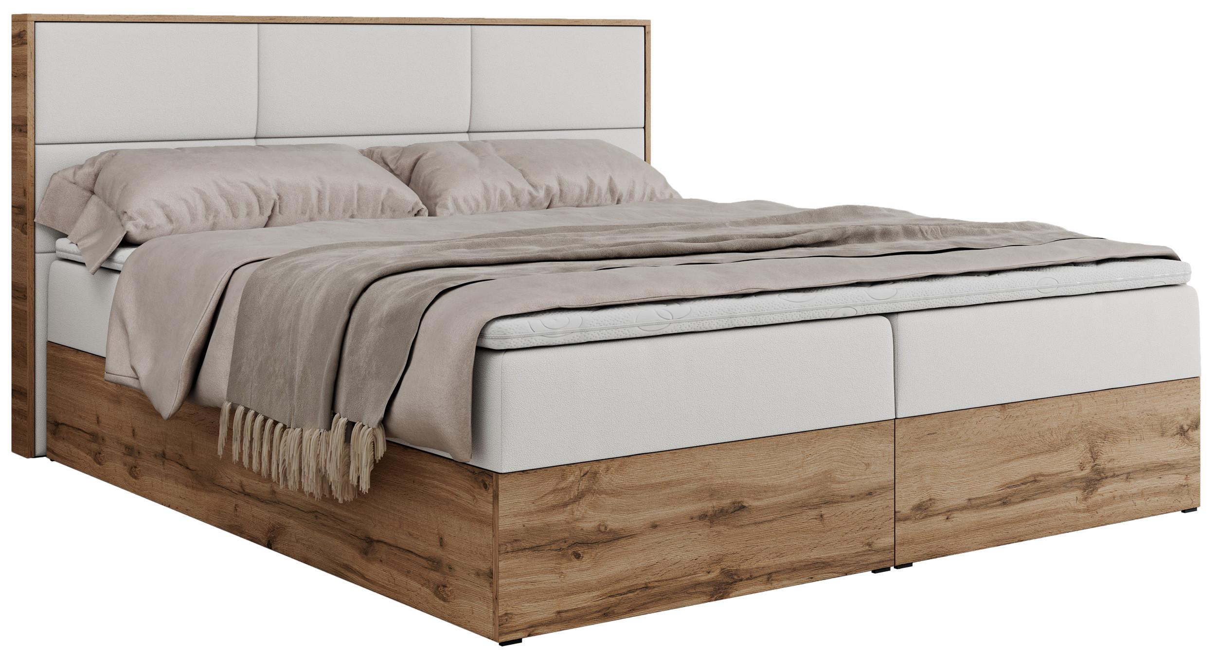 wohnli-moebel-suche-800000739992 Wohnli Möbelsuche - BOXBETT ALBERO 2 - 140/200 Weiß Kunstleder - H3