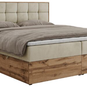Wohnli Möbelsuche - BOXBETT ALBERO 1 - 200/200 Beige Velvet - H3