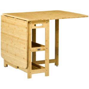Wohnli Möbelsuche - ESSTISCH Klapptisch Küchentisch mit Ablagefächer Esszimmertisch Naturholz