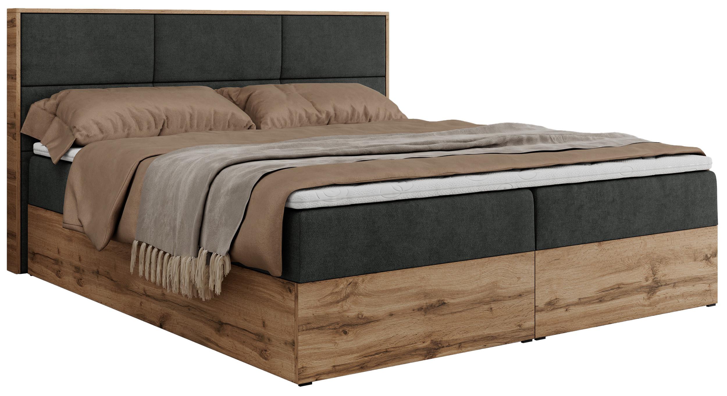 wohnli-moebel-suche-800000743916 Wohnli Möbelsuche - BOXBETT ALBERO 2 - 120/200 Dunkelgrau Struktur - H4