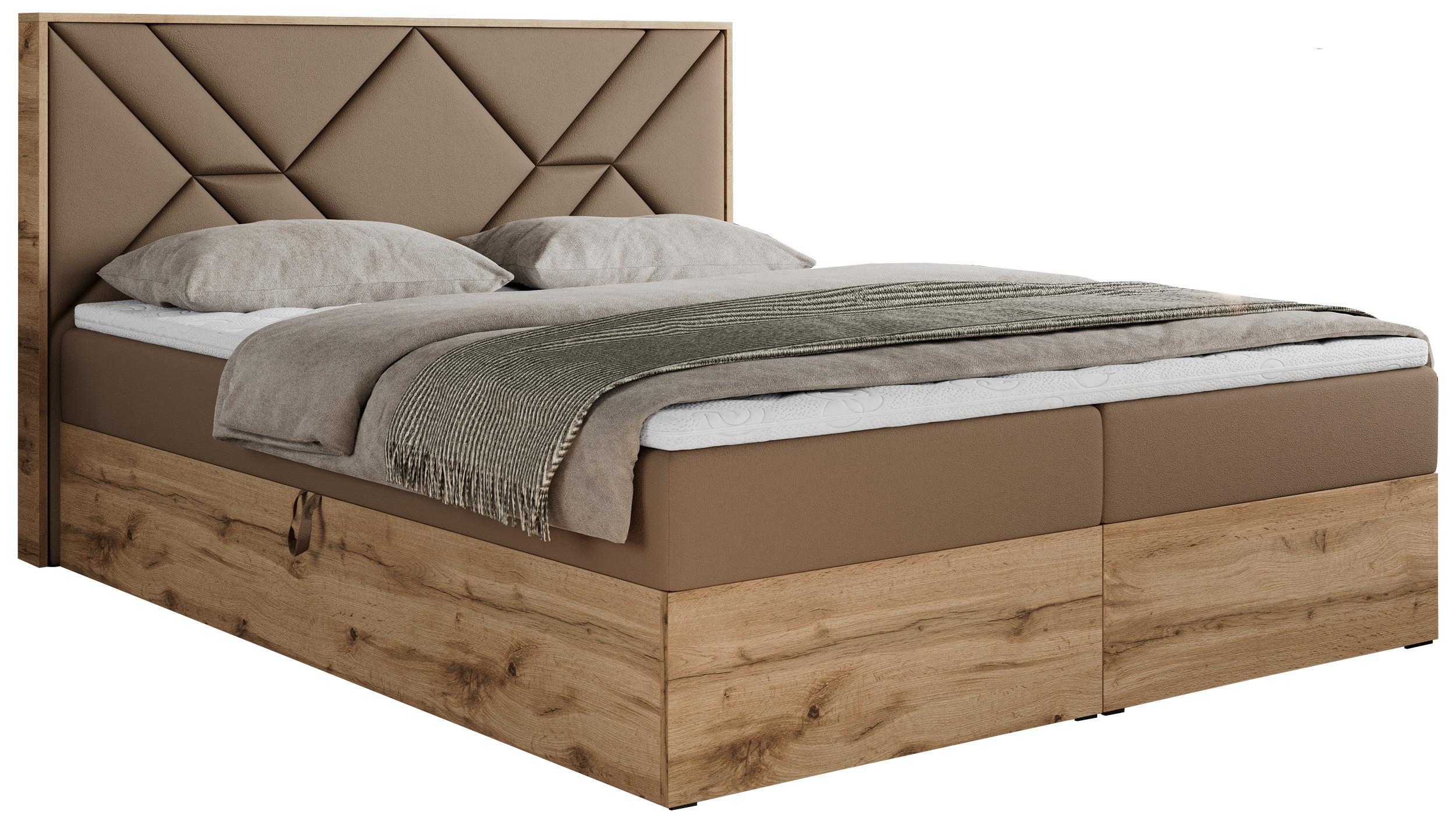 wohnli-moebel-suche-800000743937 Wohnli Möbelsuche - BOXBETT GUNAR - 160/200 Braun Kunstleder - H3