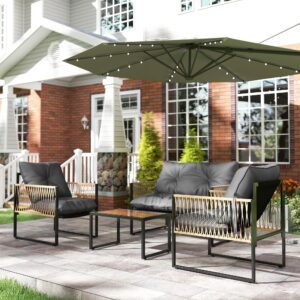 wohnli-moebel-suche-800000745041-1 4 tlg. Rattan Gartenmöbel-Set