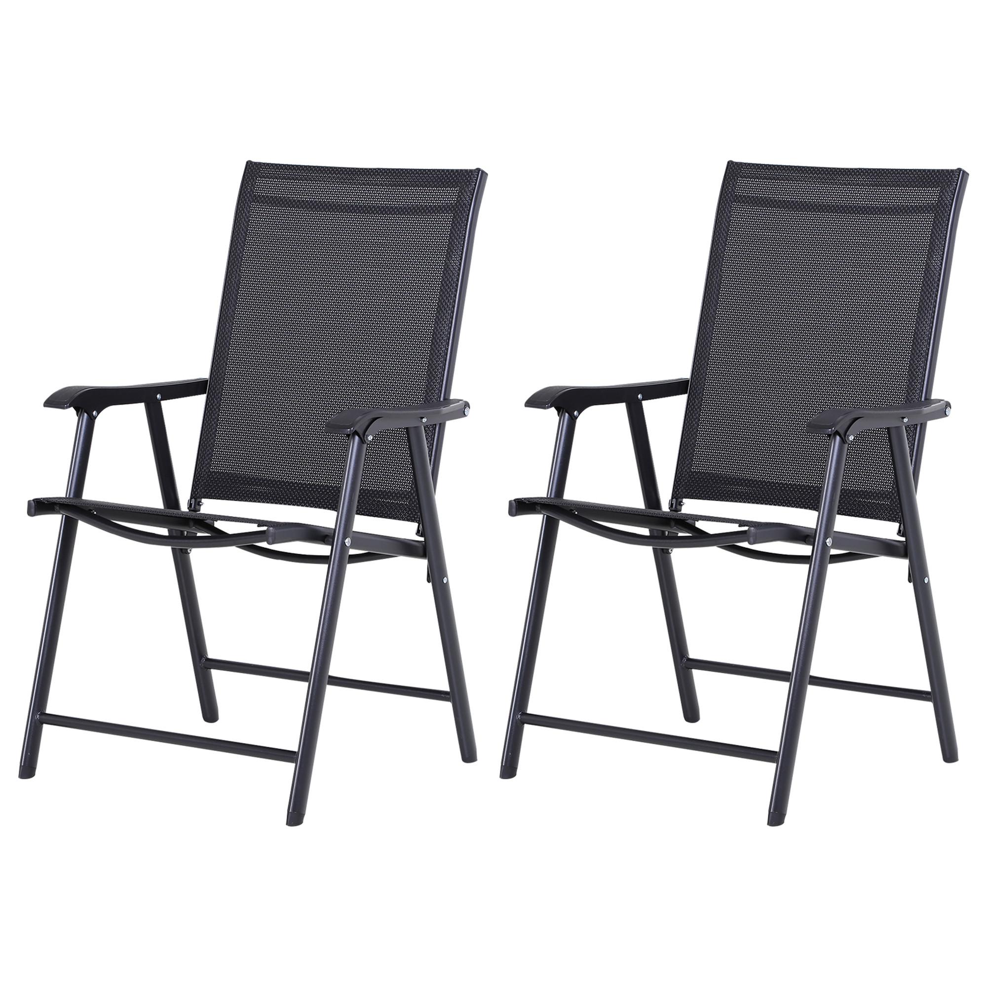wohnli-moebel-suche-800000749531 Wohnli Möbelsuche - KLAPPSTUHL mit Armlehne 2er-Set Campingstuhl Angelstuhl Metall Schwarz