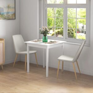 ESSTISCH Küchentisch Quadratischer Esszimmertisch für 2 Personen Holz Weiß Holz HOMCOM Möbel > Tische > Esstische Weiß